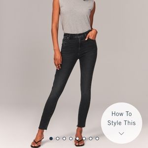 Abercrombie black ankle jeans